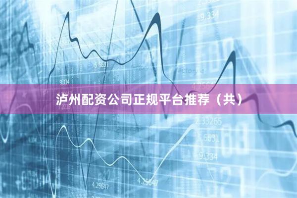 泸州配资公司正规平台推荐（共）